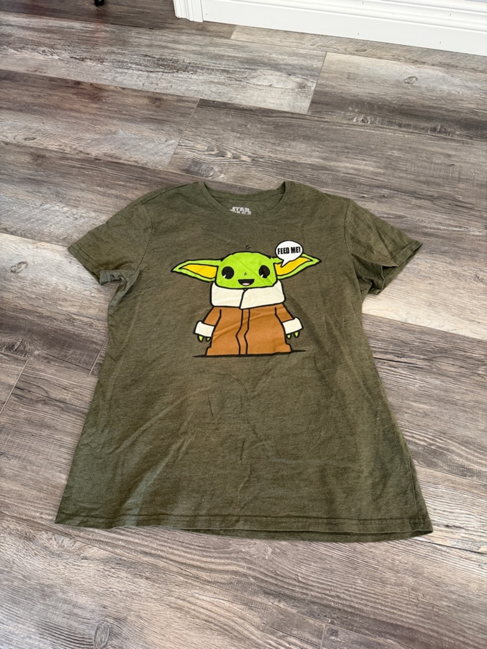 Star Wars Olive Green Baby Yoda Short Sleeve Tee